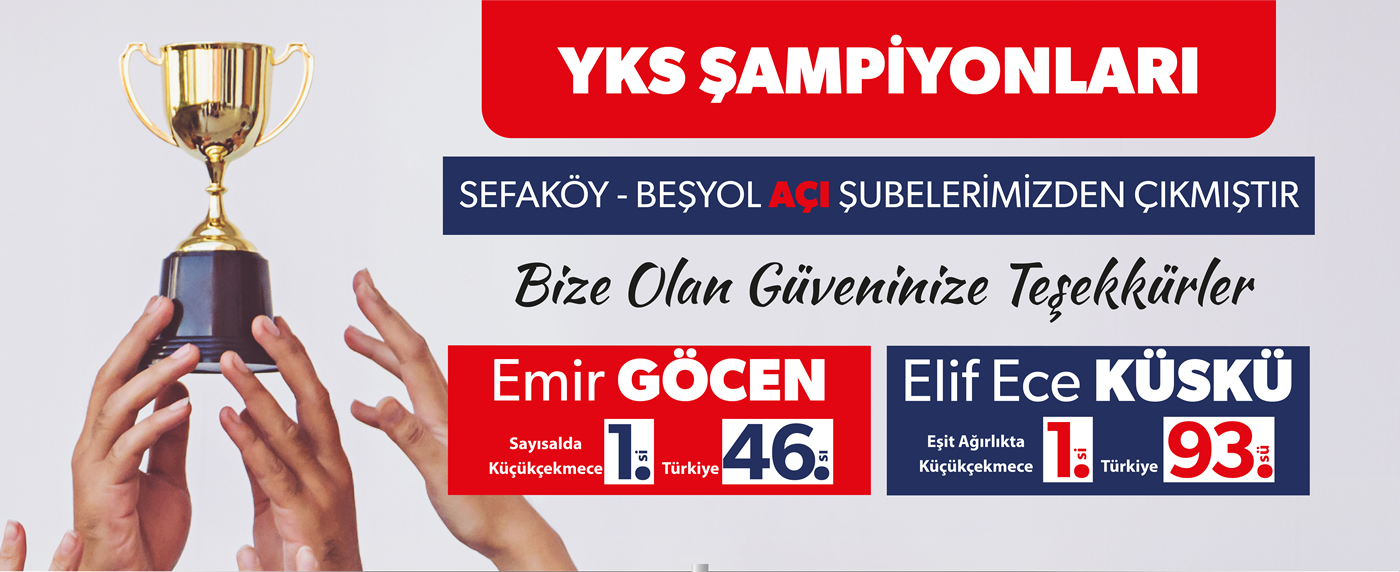 2021 YKS'de dereceye giren öğrencilerimiz Emir GÖCEN ve Elif Ece KÜSKÜ'yü tebrik ediyoruz. 2021 YKS'de dereceye giren öğrencilerimiz Emir GÖCEN ve Elif Ece KÜSKÜ'yü tebrik ediyoruz.